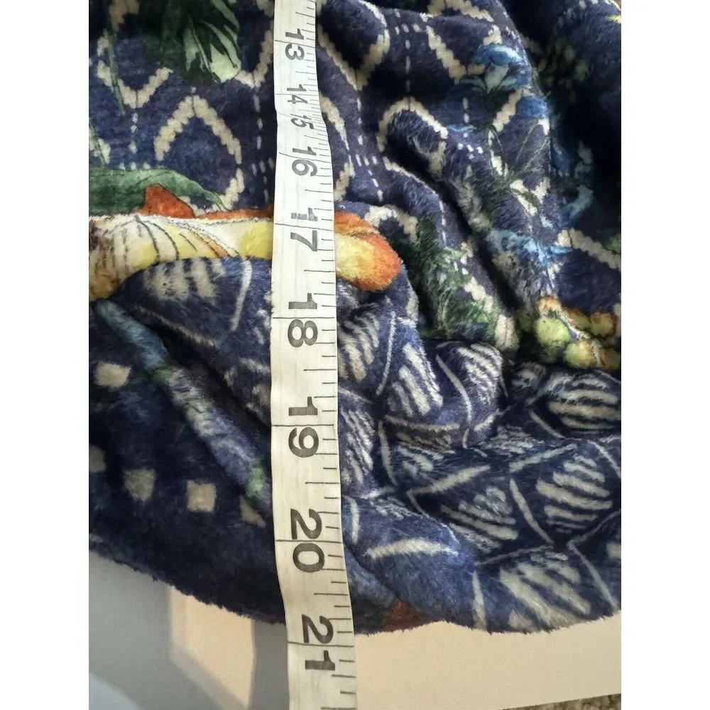 Johnny Was Patchwork Fleece Boho Fathers Sling Drawstring Duffle‎ Blanket Bag